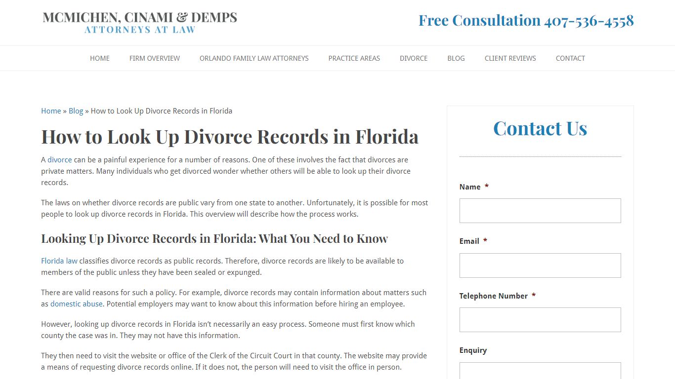 How to Look Up Divorce Records in Florida